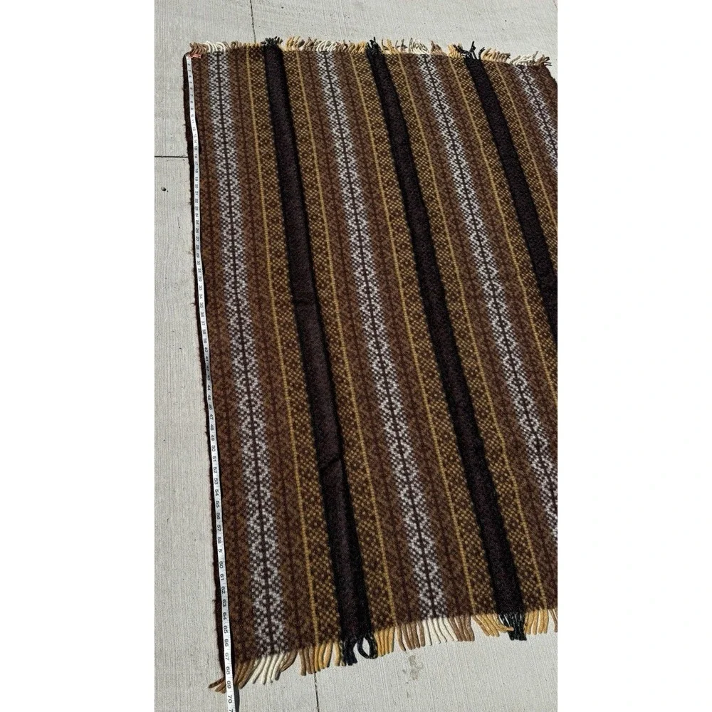 VtG New Zealand TE ARIKI TRAVEL RUG Onehunga Mills Wool Maori BLANKET‎ Tukutuku